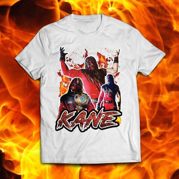 Gildan Other - Vintage Style White Kane Champ Wrestling Tee